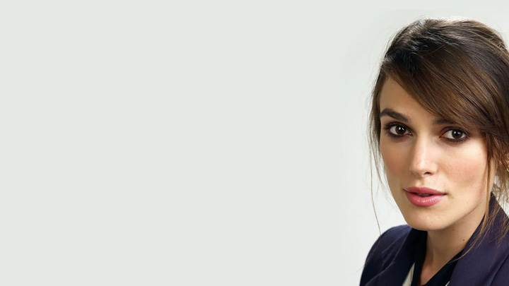 Keira Knightley Looking At Camera Pink Lips Photoshoot